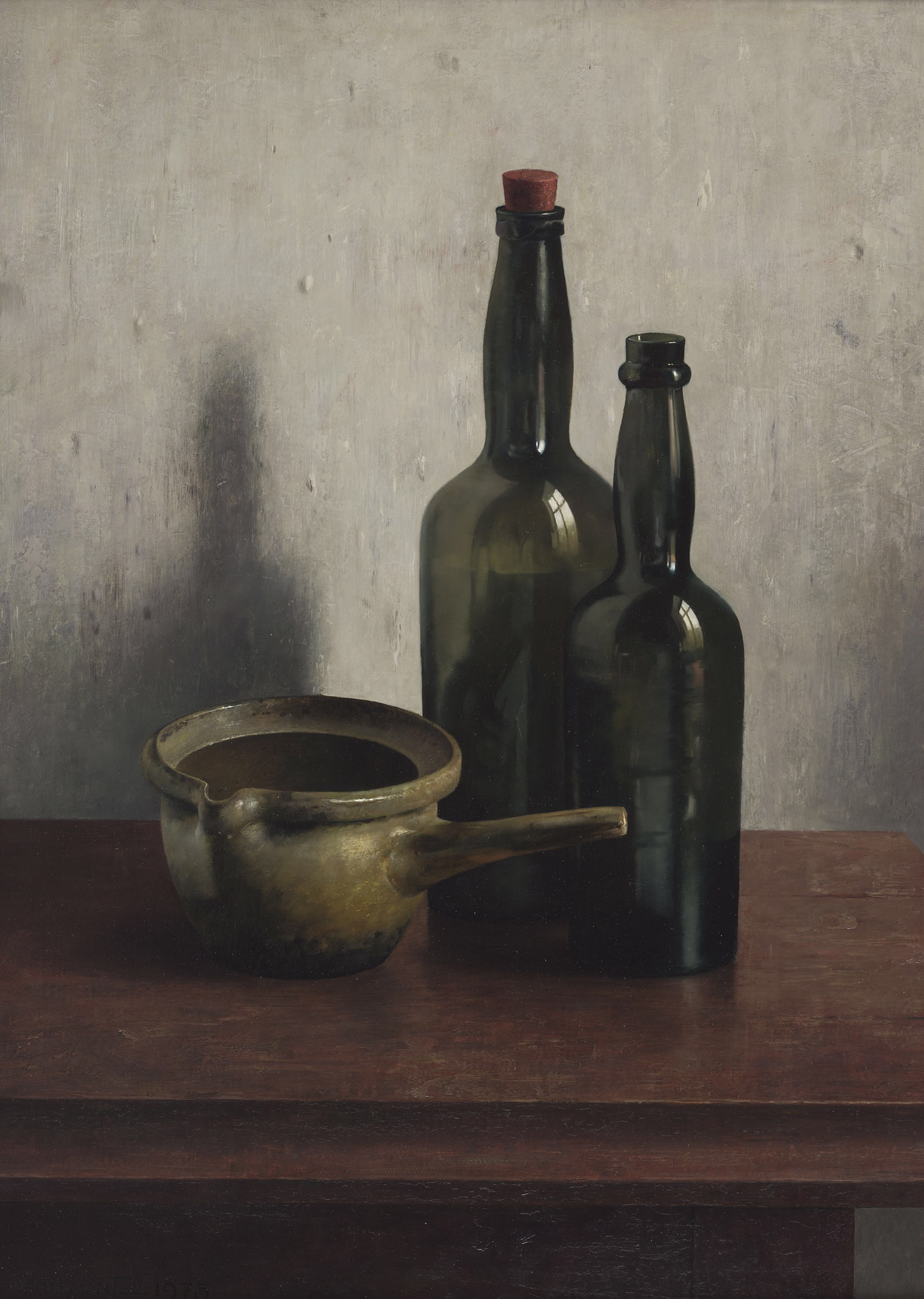 Henk Helmantel Stilleven met flessen 1975
