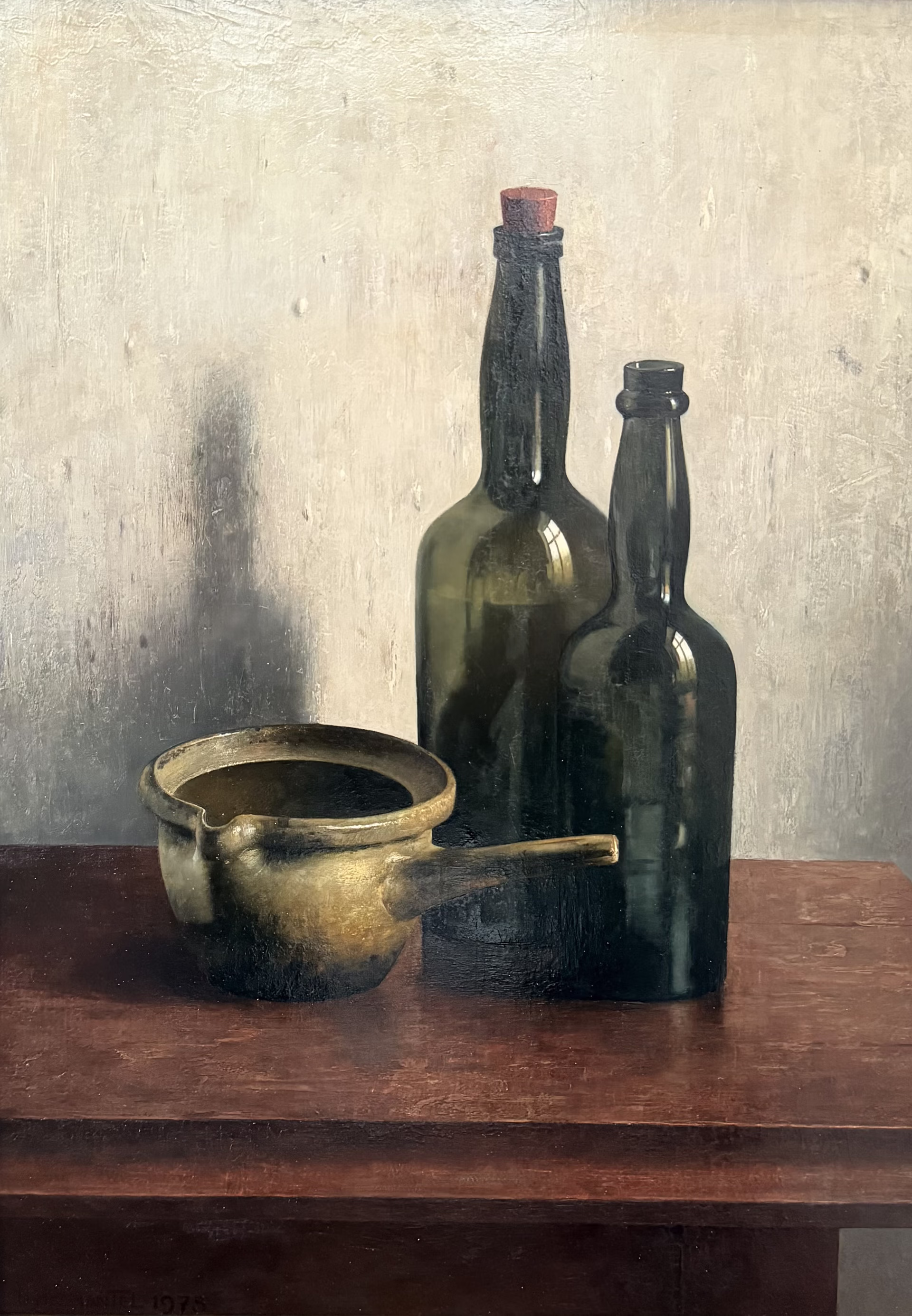Henk Helmantel Stilleven met flessen 1975